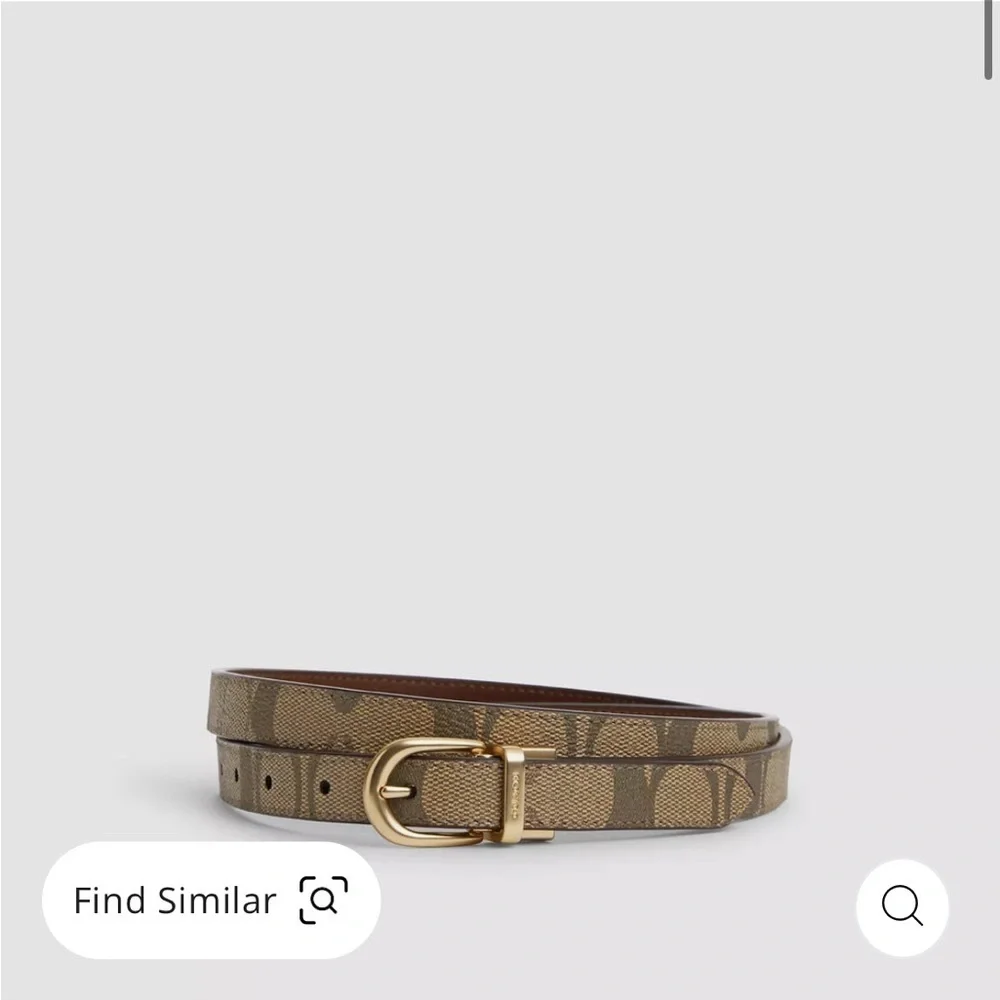 COACH Calf Leather Classic Buckle Cut To Size Reversible Belt 18 Mm NEW